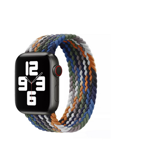 Apple Watch Uyumlu Örgü Loop Kordon Denim Beyaz