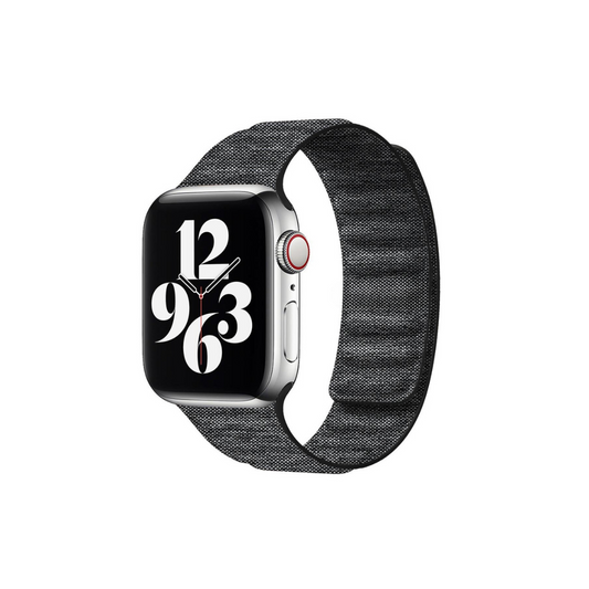 Apple Watch Uyumlu Baklalı Denim Loop Kordon Siyah