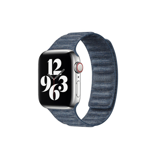 Apple Watch Uyumlu Baklalı Denim Loop Kordon Lacivert