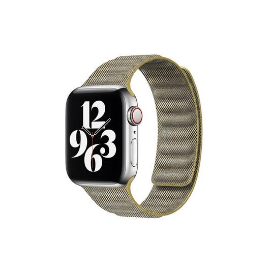 Apple Watch Uyumlu Baklalı Denim Loop Kordon Açık Yeşil