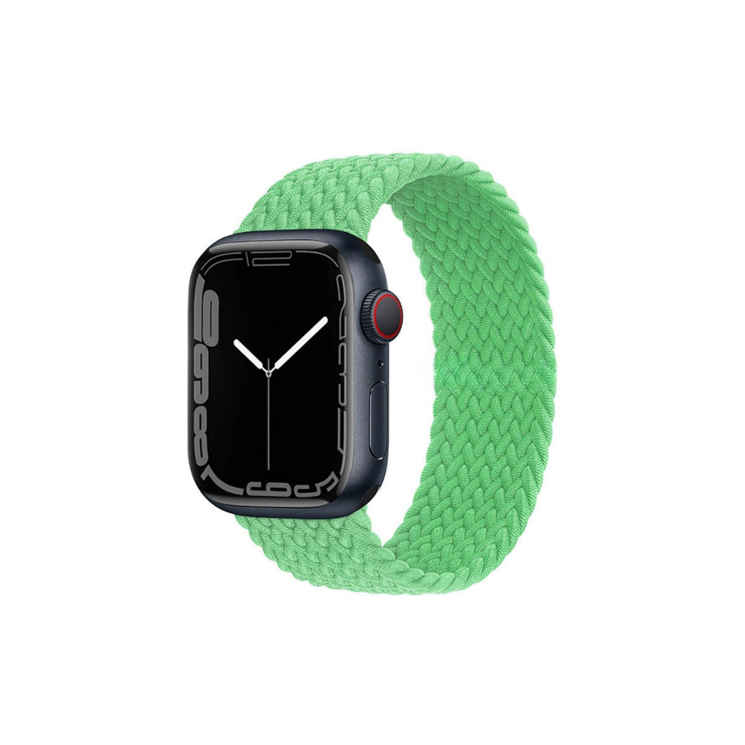 Apple Watch Uyumlu Örgü Loop Kordon Parlak Yeşil