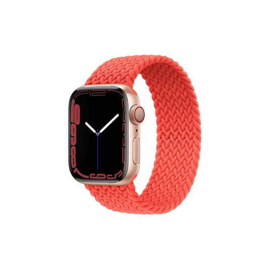 Apple Watch Uyumlu Örgü Loop Kordon Parlak Turuncu