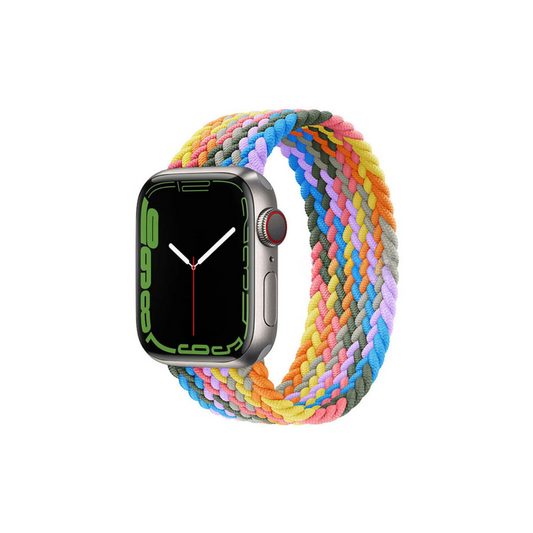 Apple Watch Uyumlu Örgü Loop Kordon Telgraf Çiçeği Karışımı