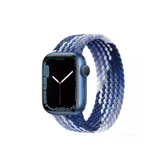 Apple Watch Uyumlu Örgü Loop Kordon Mavi Gradyan