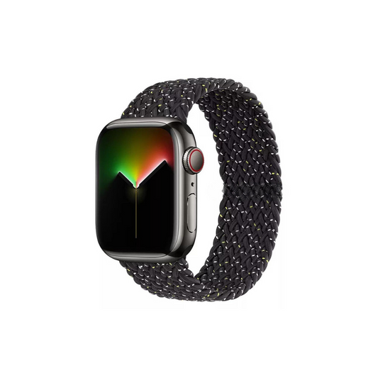 Apple Watch Uyumlu Örgü Loop Kordon Siyah Yıldızlı