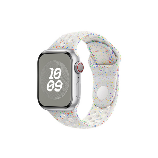 Apple Watch Uyumlu Delikli Spor Loop Kordon Beyaz