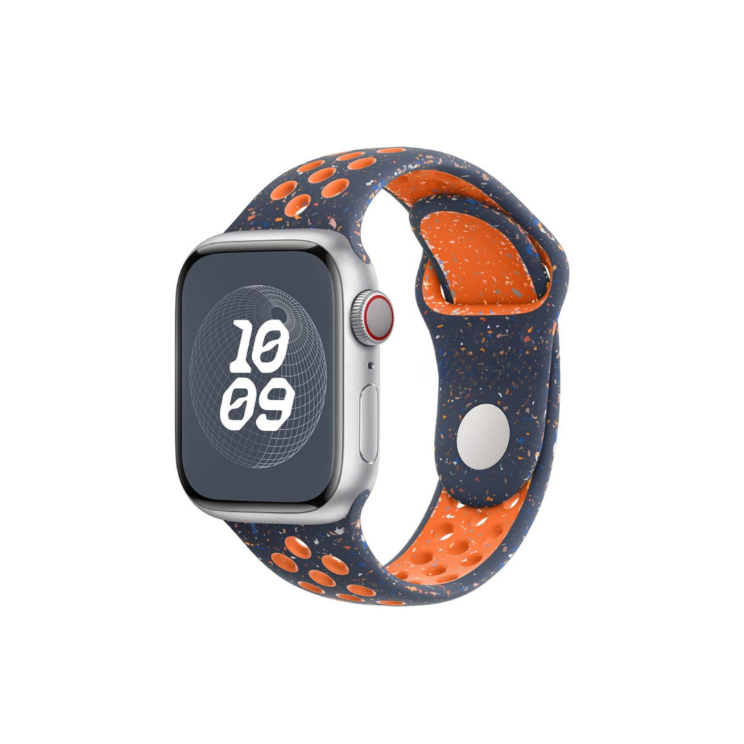 Apple Watch Uyumlu Delikli Spor Loop Kordon Ateş Mavisi