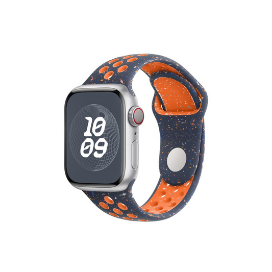 Apple Watch Uyumlu Delikli Spor Loop Kordon Ateş Mavisi