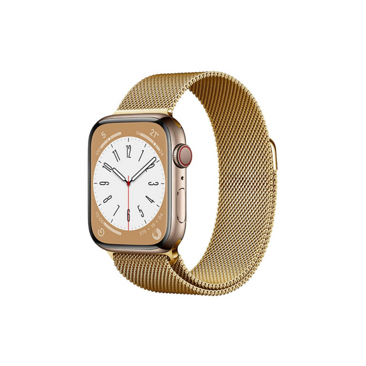 Apple Watch Uyumlu Milano Loop Çelik Hasır Kordon Gold