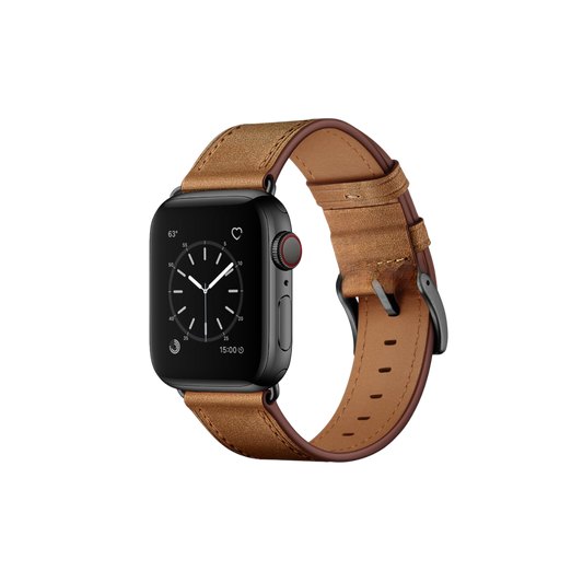 Apple Watch Uyumlu Hakiki Deri Kordon Kahverengi