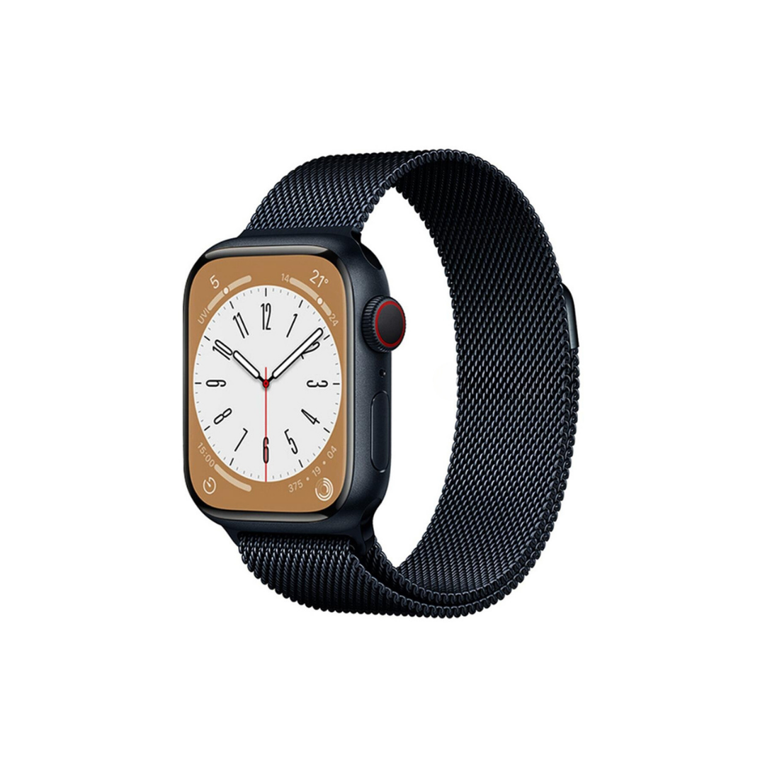 Apple Watch Uyumlu Milano Loop Çelik Hasır Kordon Lacivert