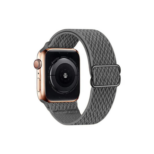 Apple Watch Uyumlu Ayarlanabilir W Örgü Loop Kordon Koyu Gri