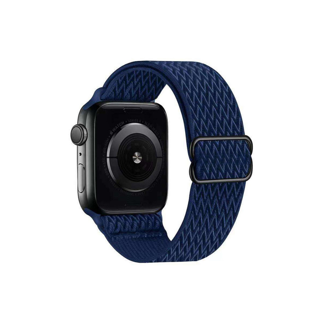 Apple Watch Uyumlu Ayarlanabilir W Örgü Loop Kordon Lacivert