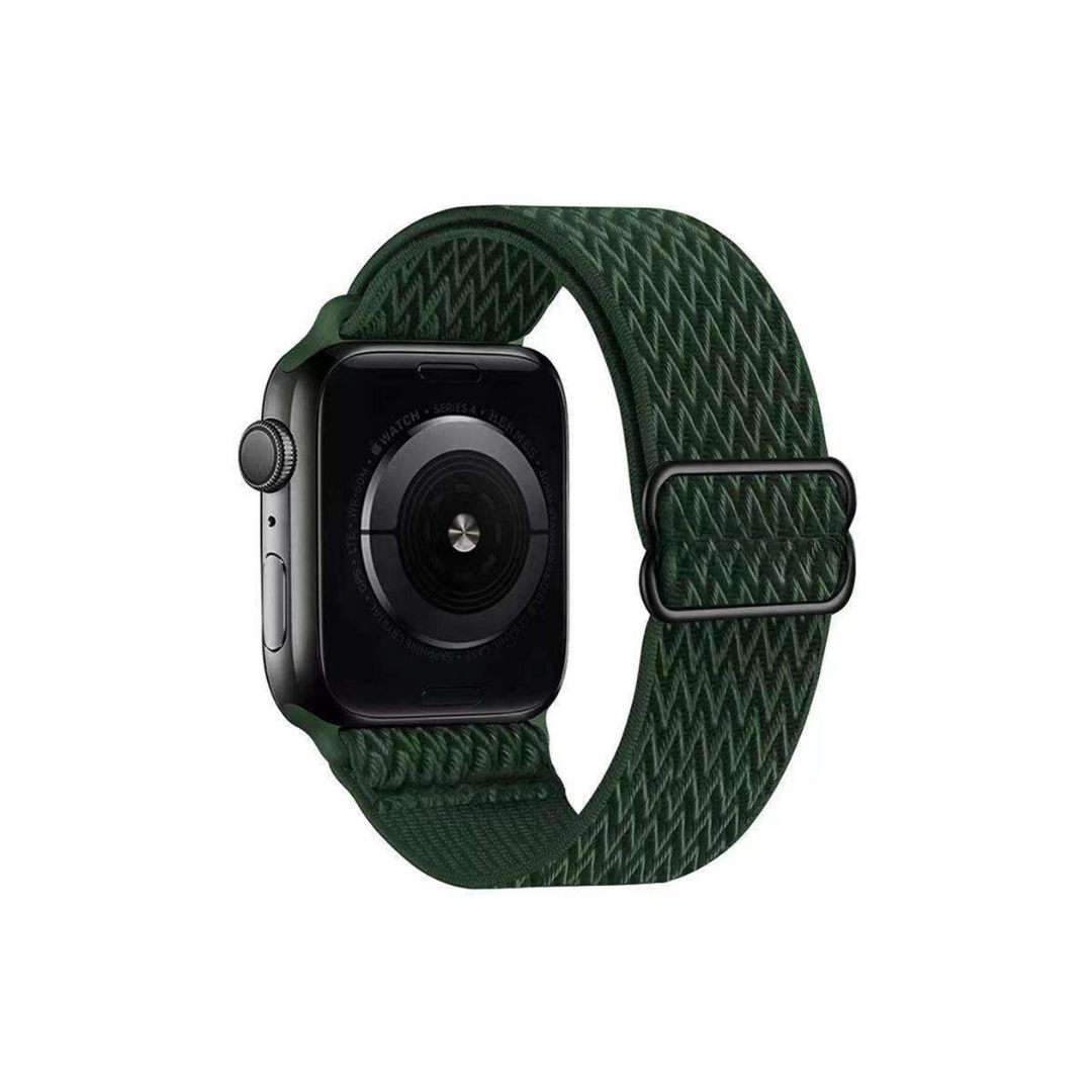Apple Watch Uyumlu Ayarlanabilir W Örgü Loop Kordon Koyu Yeşil