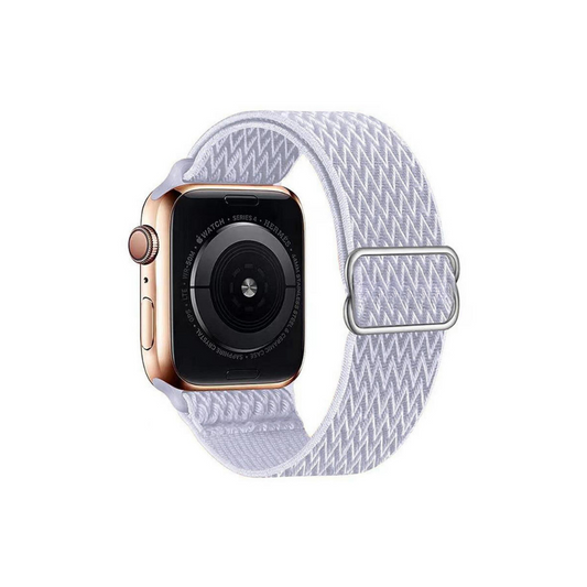 Apple Watch Uyumlu Ayarlanabilir W Örgü Loop Kordon Beyaz