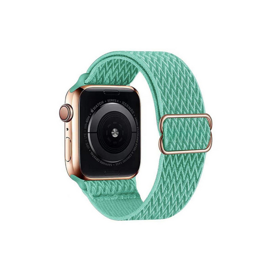 Apple Watch Uyumlu Ayarlanabilir W Örgü Loop Kordon Açık Yeşil