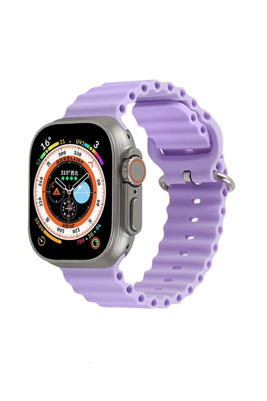 Apple Watch Uyumlu Kalın Ocean Loop Kordon Lavanta
