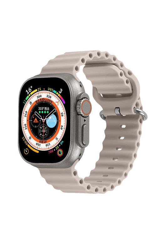 Apple Watch Uyumlu Kalın Ocean Loop Kordon Kum Rengi