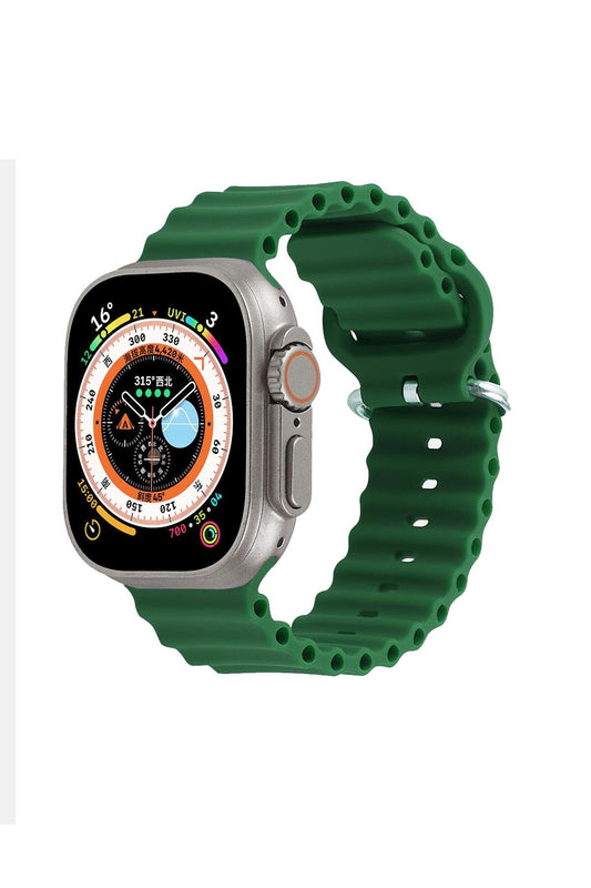 Apple Watch Uyumlu Kalın Ocean Loop Kordon Yeşil