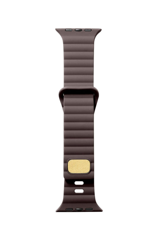 Apple Watch Uyumlu Kalın Silikon Kordon Kahverengi