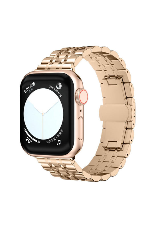 Apple Watch Uyumlu Klasik Jubile Çelik Kordon Rose Gold