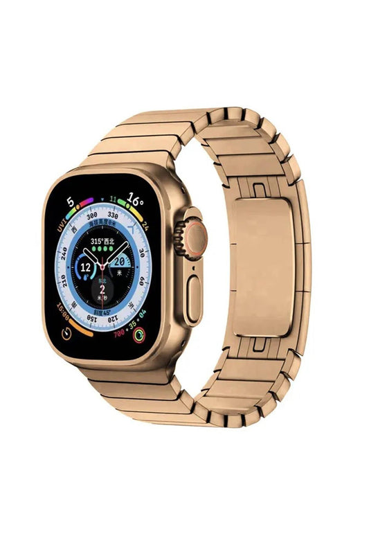 Apple Watch Uyumlu Klipsli Çelik Loop Kordon Rose Gold