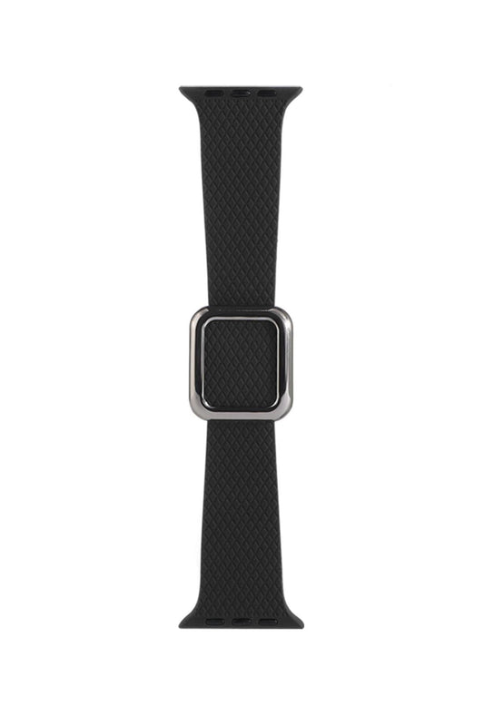 Apple Watch Uyumlu Modern Tokalı Kordon Siyah