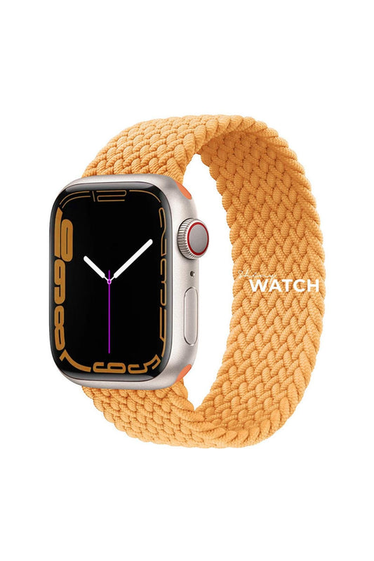 Apple Watch Uyumlu Örgü Loop Kordon Darı Bej
