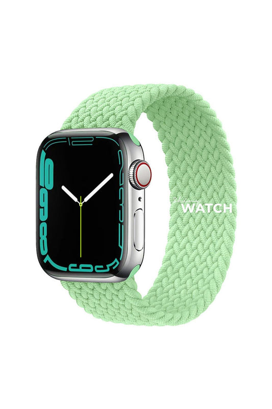 Apple Watch Uyumlu Örgü Loop Kordon Fıstık Yeşili