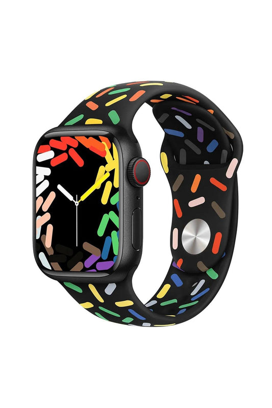 Apple Watch Uyumlu Pride Edition Spor Kordon Siyah