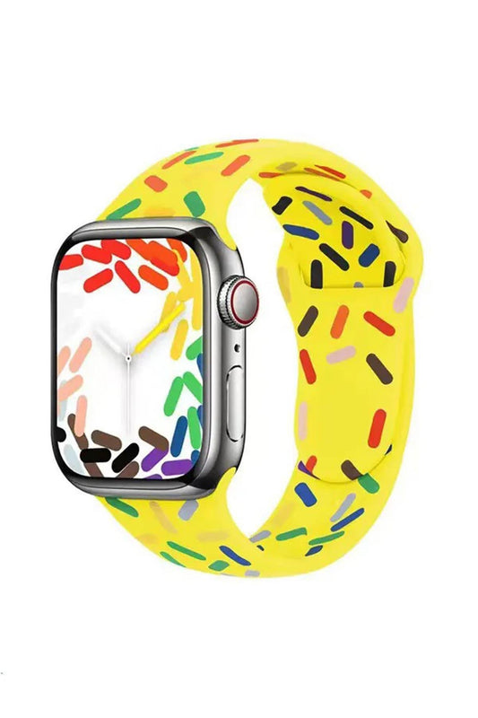Apple Watch Uyumlu Pride Edition Spor Kordon Sarı