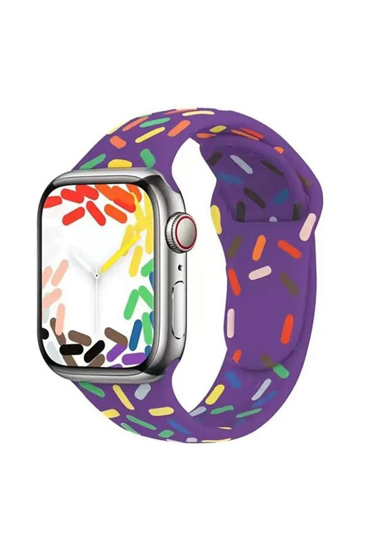 Apple Watch Uyumlu Pride Edition Spor Kordon Mor