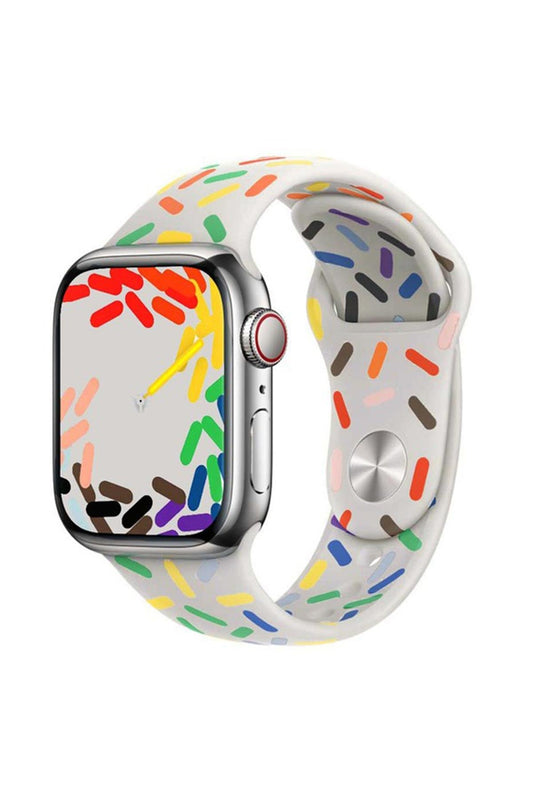 Apple Watch Uyumlu Pride Edition Spor Kordon Gri