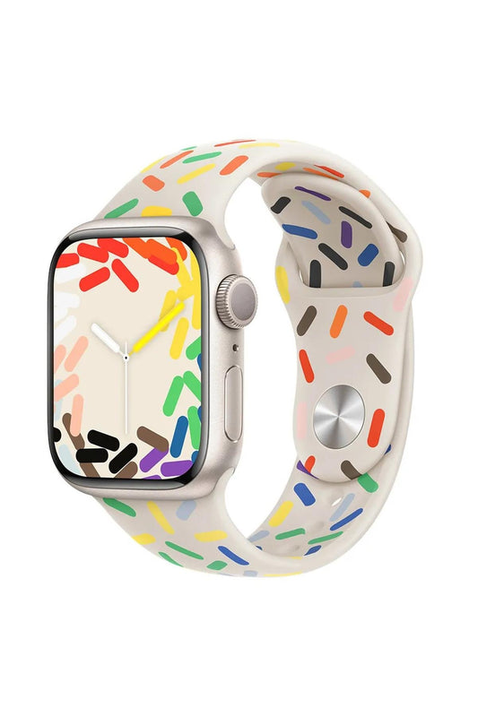Apple Watch Uyumlu Pride Edition Spor Kordon Yıldız Işığı