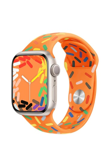 Apple Watch Uyumlu Pride Edition Spor Kordon Turuncu