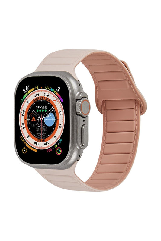 Apple Watch Uyumlu Ultra Manyetik Silikon Kordon Kum Pembesi
